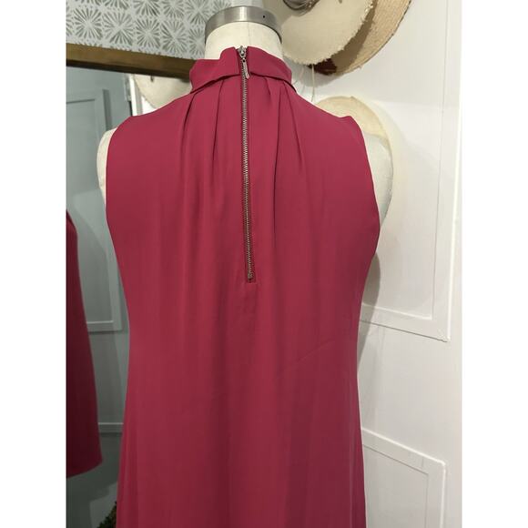 White House Black Market Plus Keyhole Choker Sorbet Shift Mini Dress 2 Petite - Picture 7 of 8